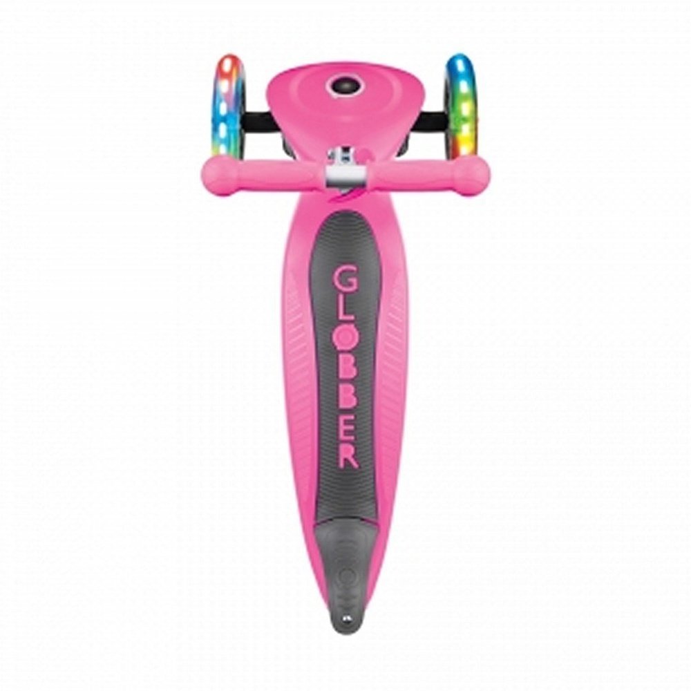 Globber Primo Foldable Lights Scooter Pink