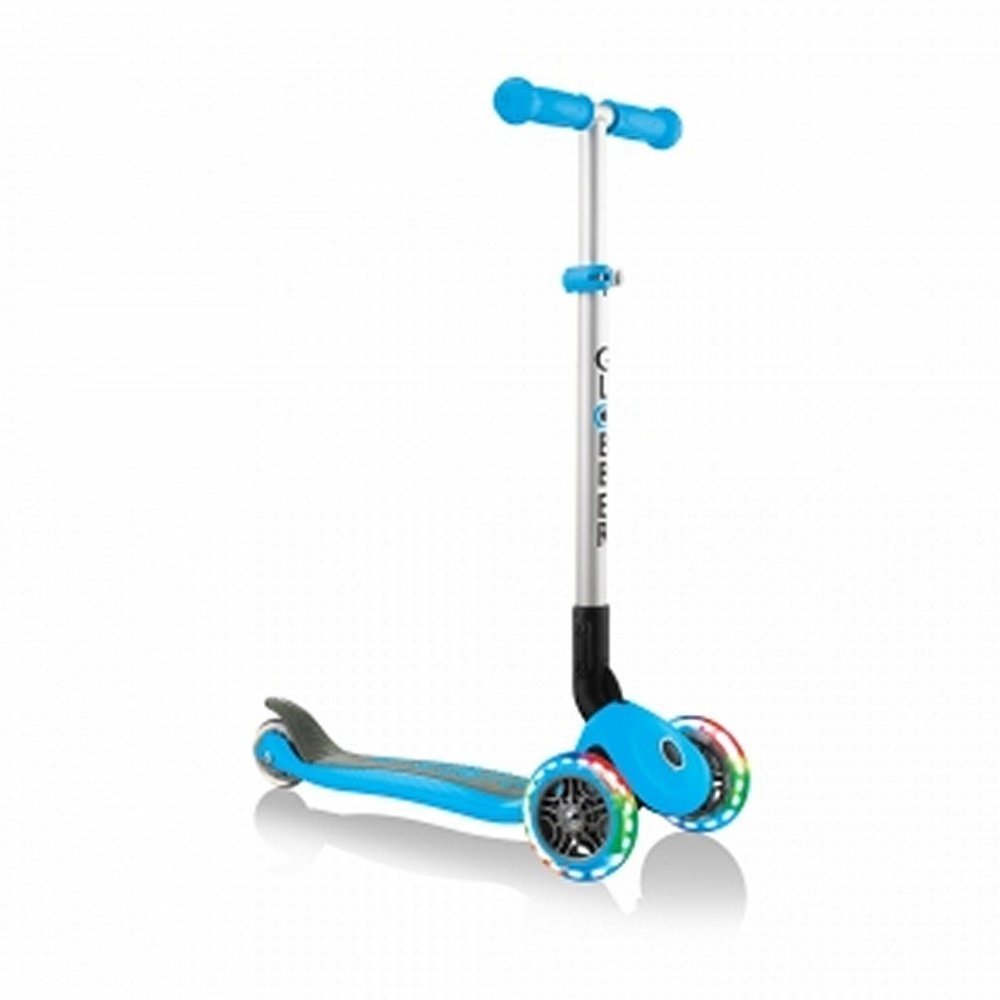 Globber Primo Foldable Lights Scooter Sky Blue