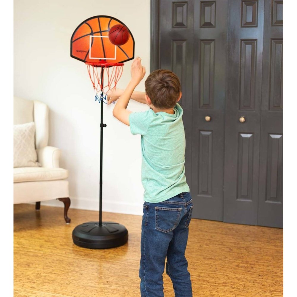 HearthSong 2-in-1 Basketball and Magnetic Dart Game