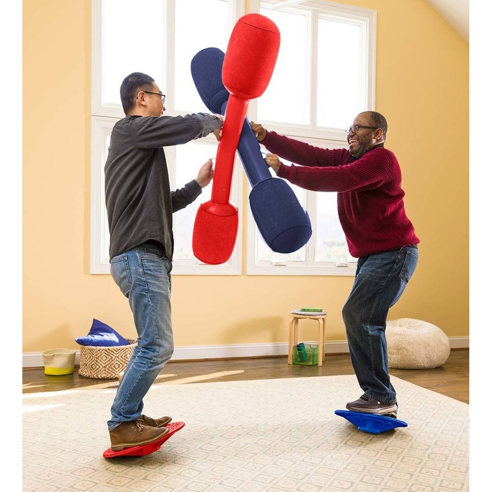Hearth Song Balance Jousting Set with Inflatable Boppers