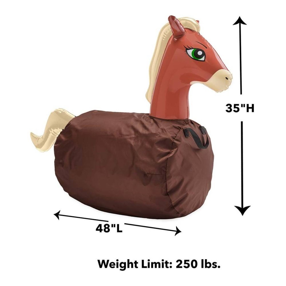 Hearth Song Inflatable Ride-On Hop ‘n Go Horses, Set of 2