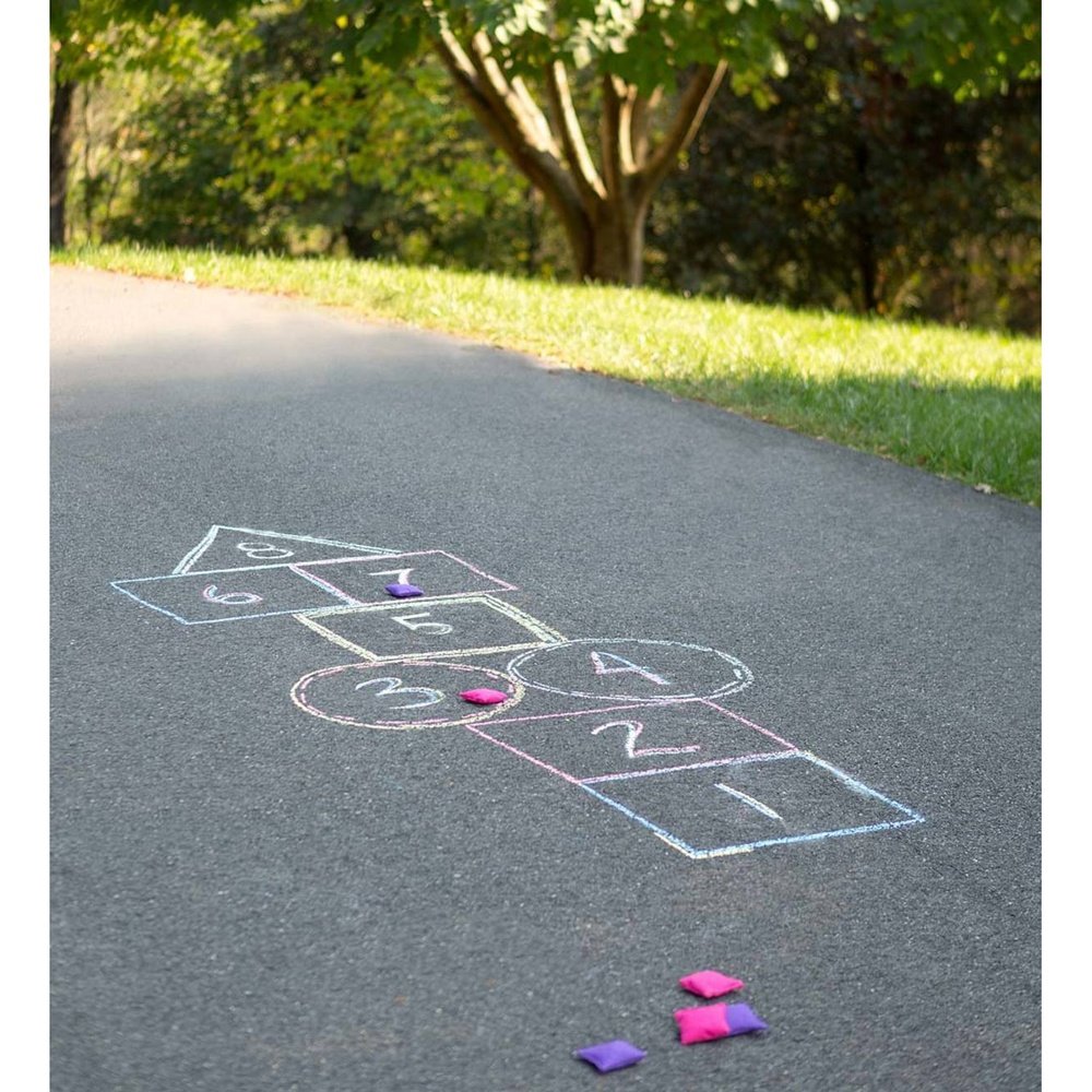 Hearth Song Playground Classic Games Set-Kickball, Hopscotch, and 4-Square
