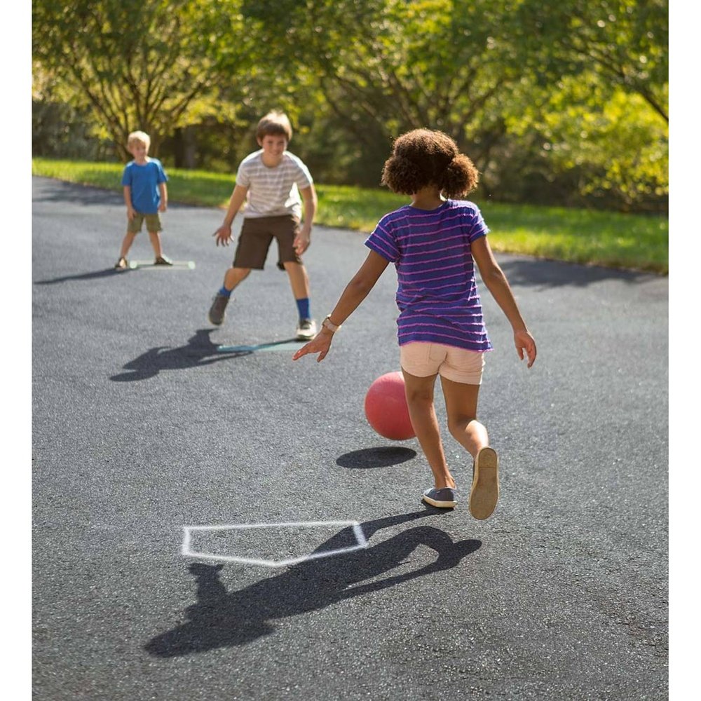 Hearth Song Playground Classic Games Set-Kickball, Hopscotch, and 4-Square