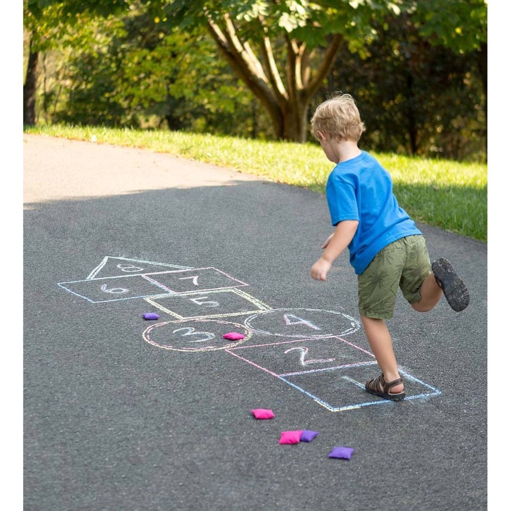 Hearth Song Playground Classic Games Set-Kickball, Hopscotch, and 4-Square