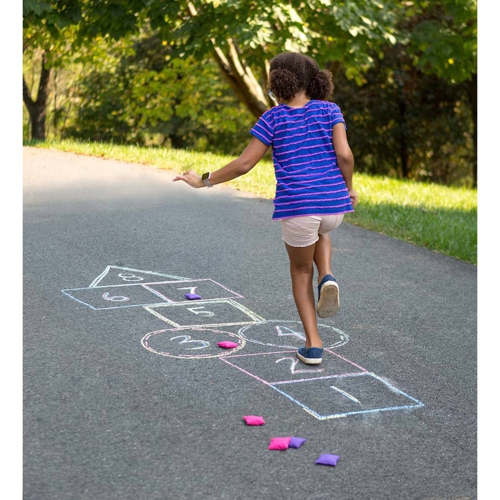 Hearth Song Playground Classic Games Set-Kickball, Hopscotch, and 4-Square