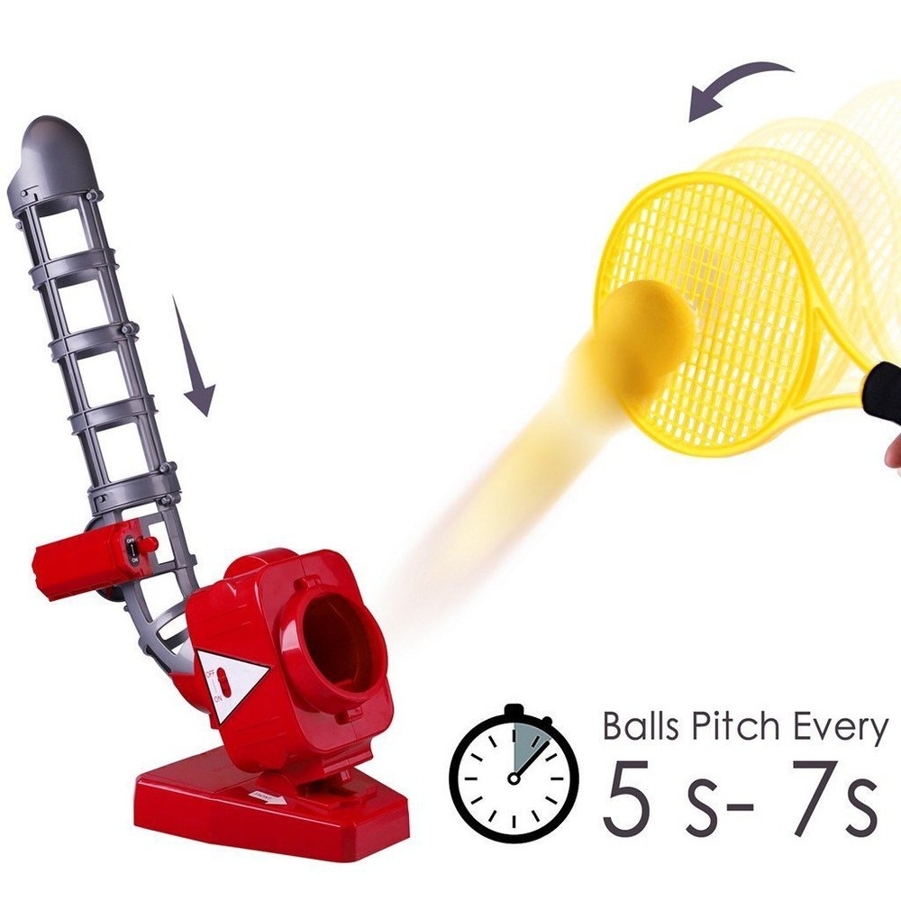 I Play I Learn Toys Baseball & Tennis Ball Pitching Game Machine
