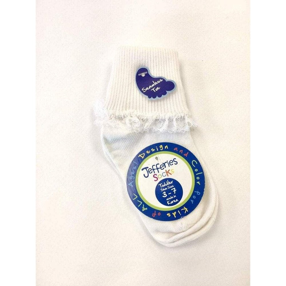 Jefferies Socks Girls White Lace Sock