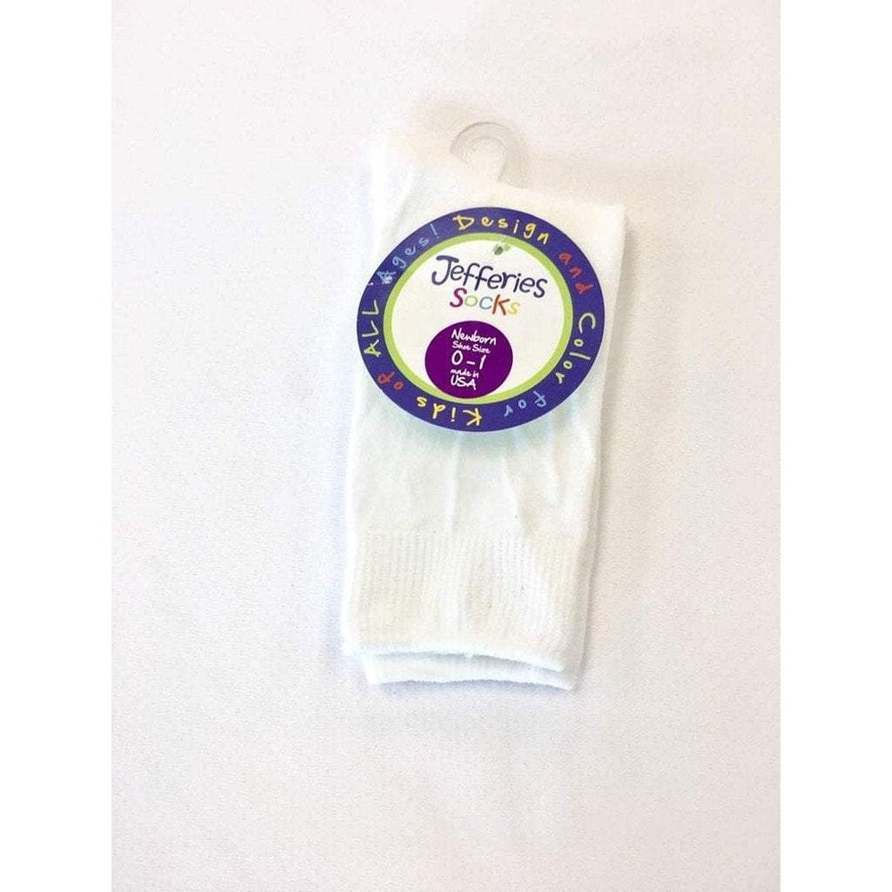 Jefferies Socks Unisex Basic White Knee Sock