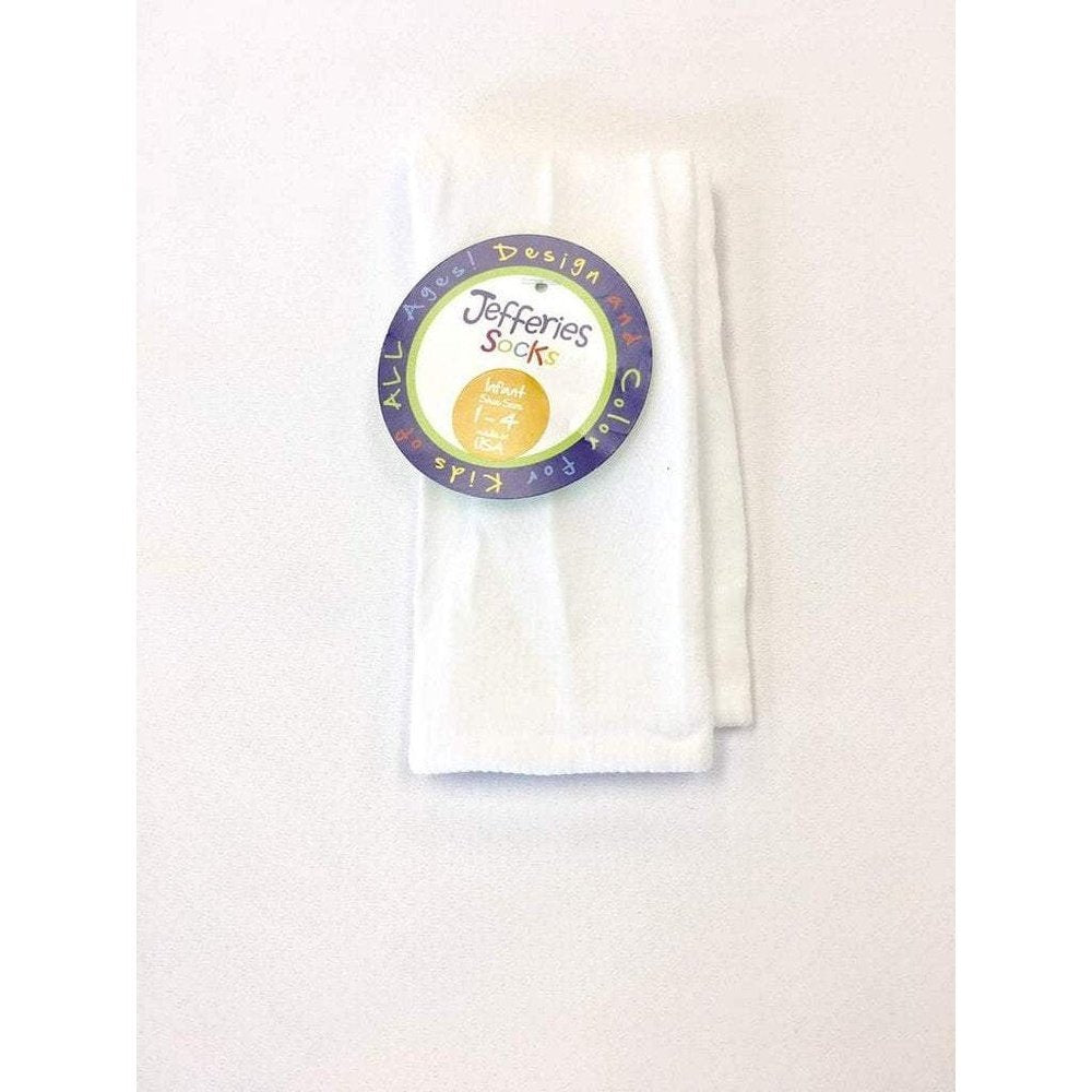 Jefferies Socks Unisex Basic White Knee Sock