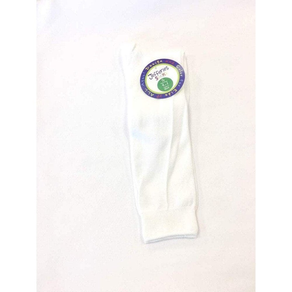 Jefferies Socks Unisex Basic White Knee Sock