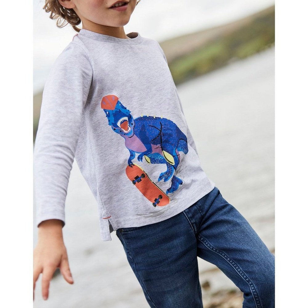 Joules Skateboard Dino Finlay Long Sleeve T-Shirt