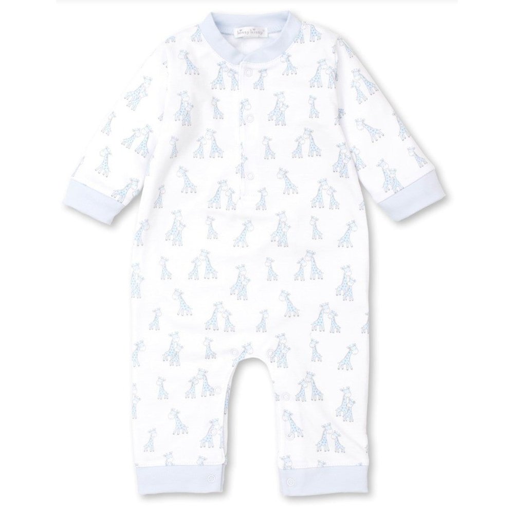 Kissy Kissy Giraffe Grins Printed Playsuit Blue