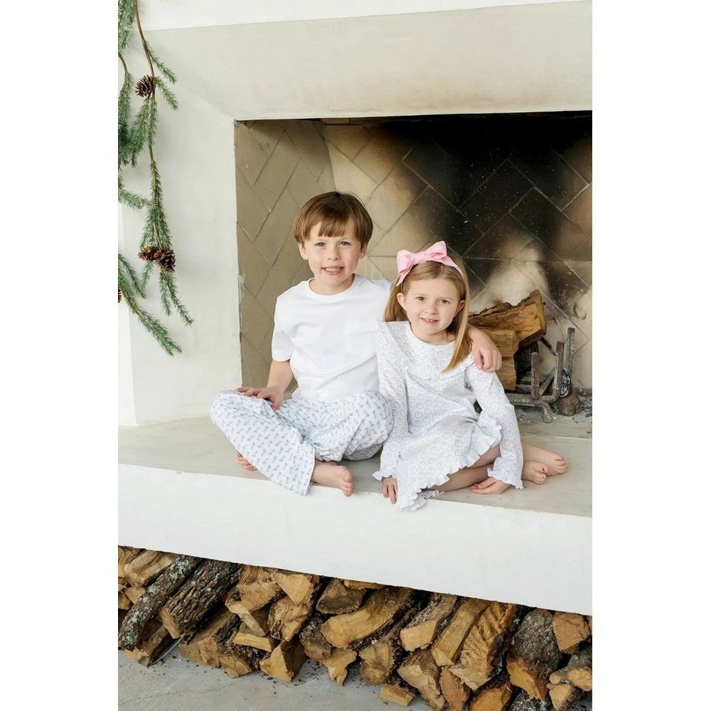 Lila + Hayes Beckett Boys' Pima Cotton Hangout Pant Holiday Truck