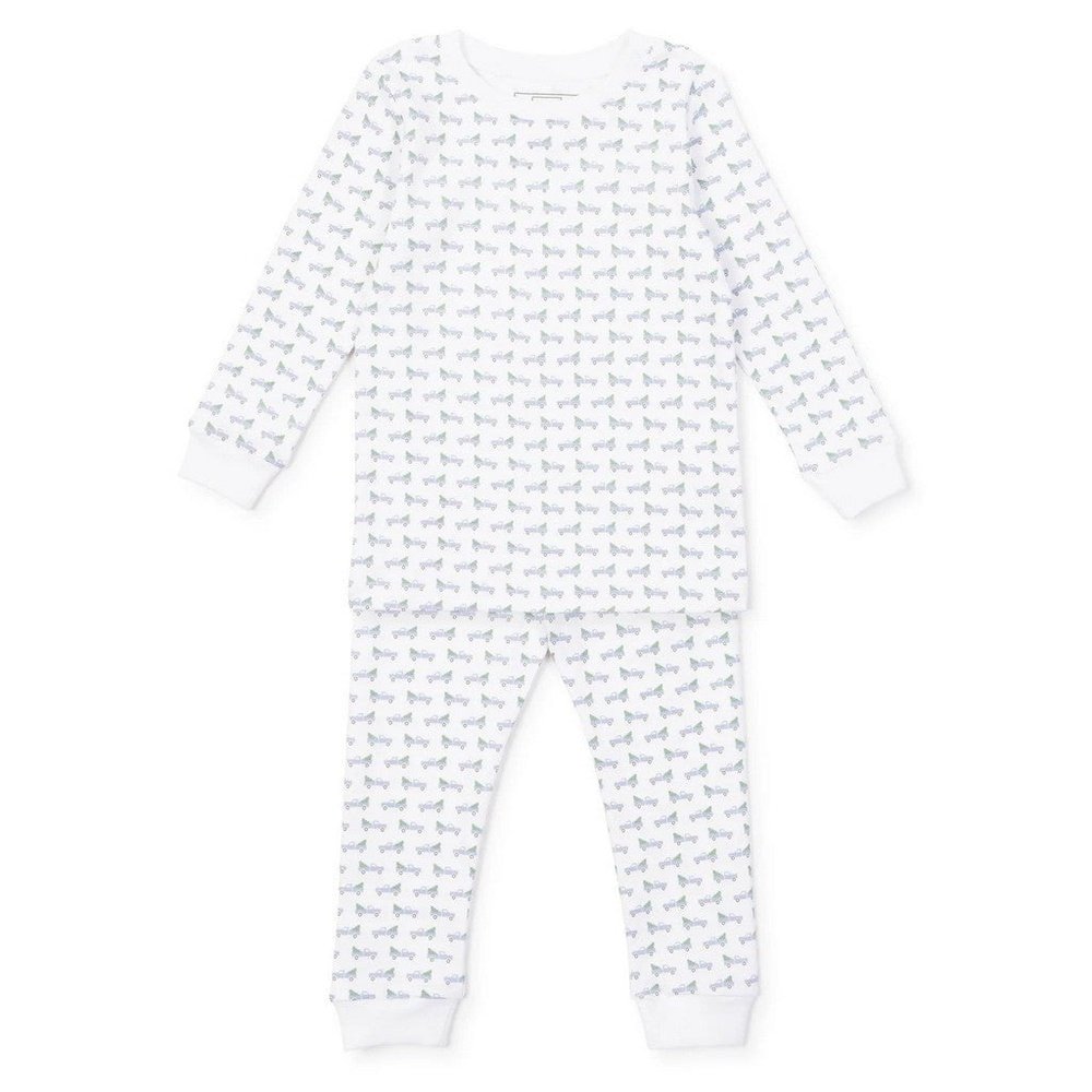 Lila + Hayes Grayson Boys' Pima Cotton Pajama Holiday Truck