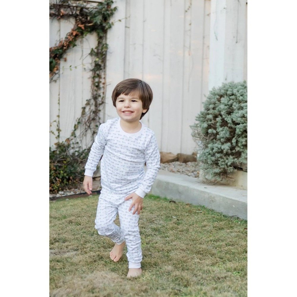 Lila + Hayes Grayson Boys' Pima Cotton Pajama Holiday Truck