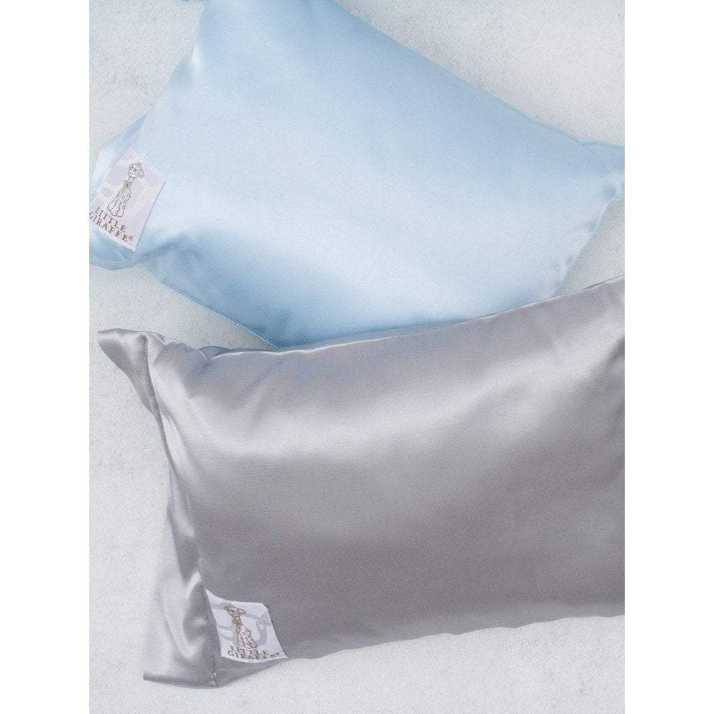 Little Giraffe Baby Satin Nap Pillow Blue