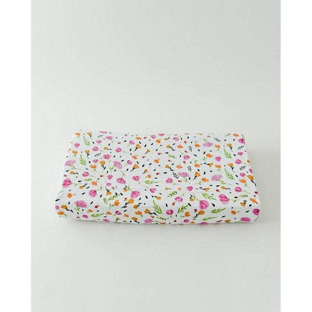 Little Unicorn Cotton Muslin Changing Pad Cover Berry & Bloom