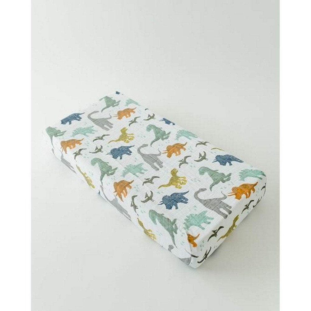 Little Unicorn Cotton Muslin Changing Pad Cover Dino Friends