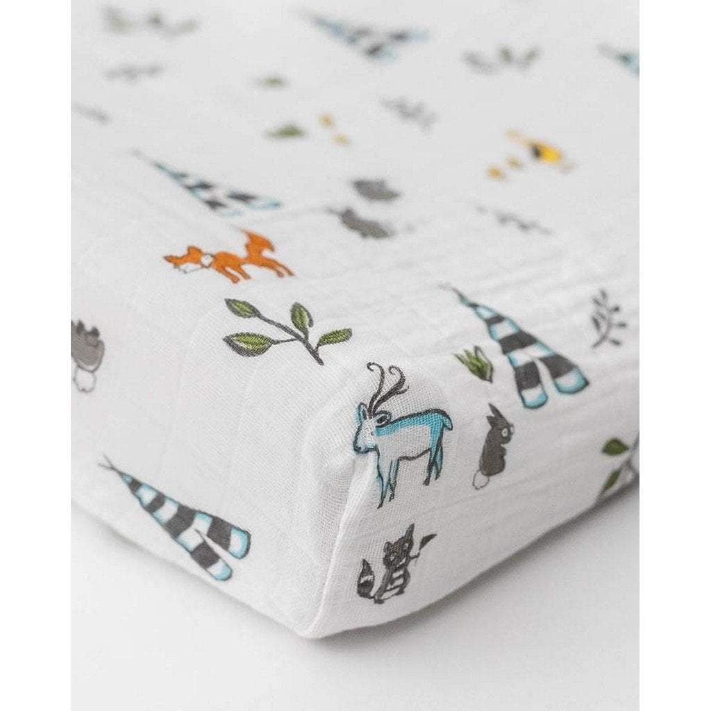 Little UnicornLittle Unicorn Cotton Muslin Changing Pad Cover Forest FriendsBabysupermarket