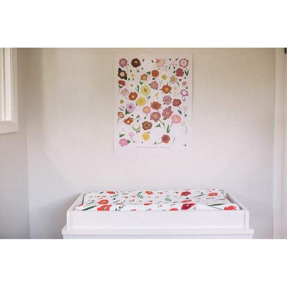 Little Unicorn Cotton Muslin Changing Pad Cover Summer Poppy