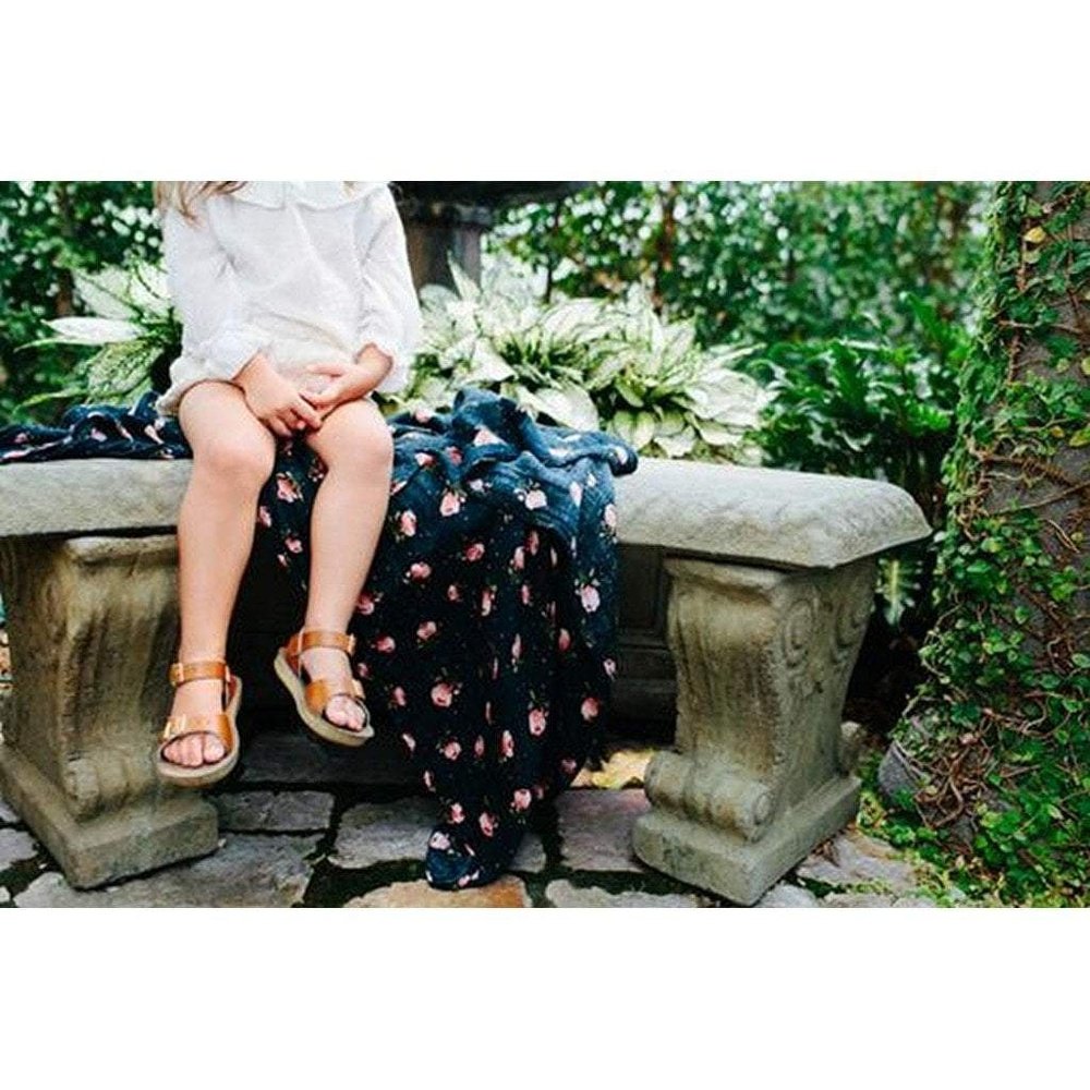 Little Unicorn Cotton Muslin Swaddle Blanket Midnight Rose