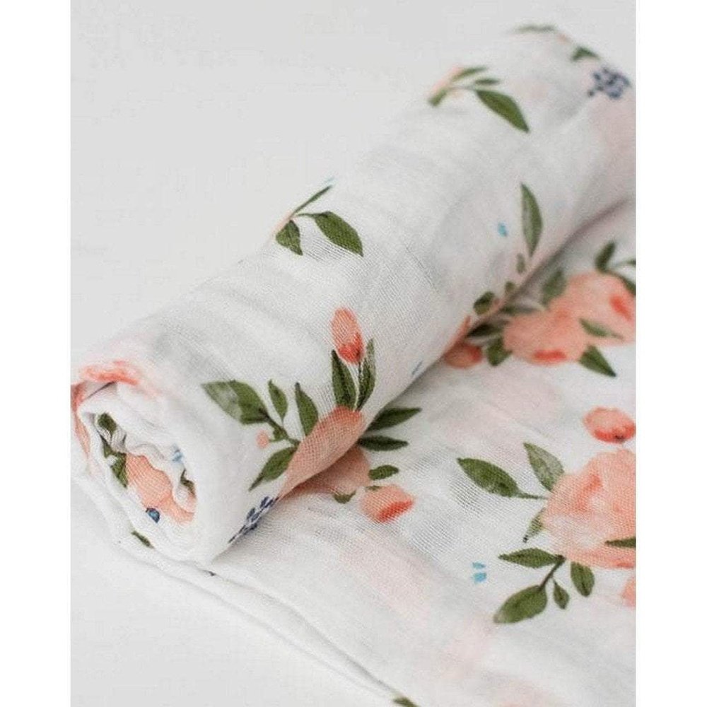 Little UnicornLittle Unicorn Cotton Muslin Swaddle Blanket Watercolor RosesBabysupermarket