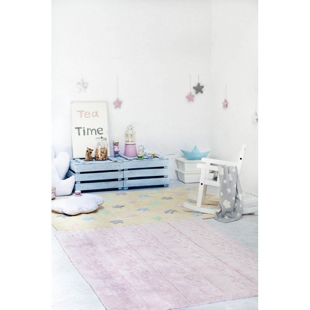 Lorena Canals Braids Washable Rug Soft Pink