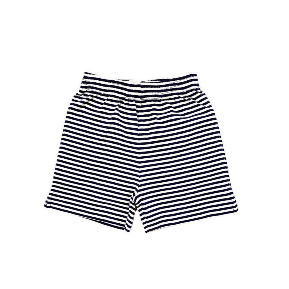 AcvisaLuigi Kids by Acvisa Boys Navy Stripe Knit ShortBabysupermarket