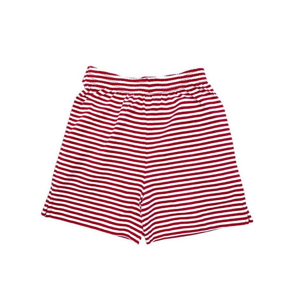 AcvisaLuigi Kids by Acvisa Boys Red Stripe Knit ShortBabysupermarket
