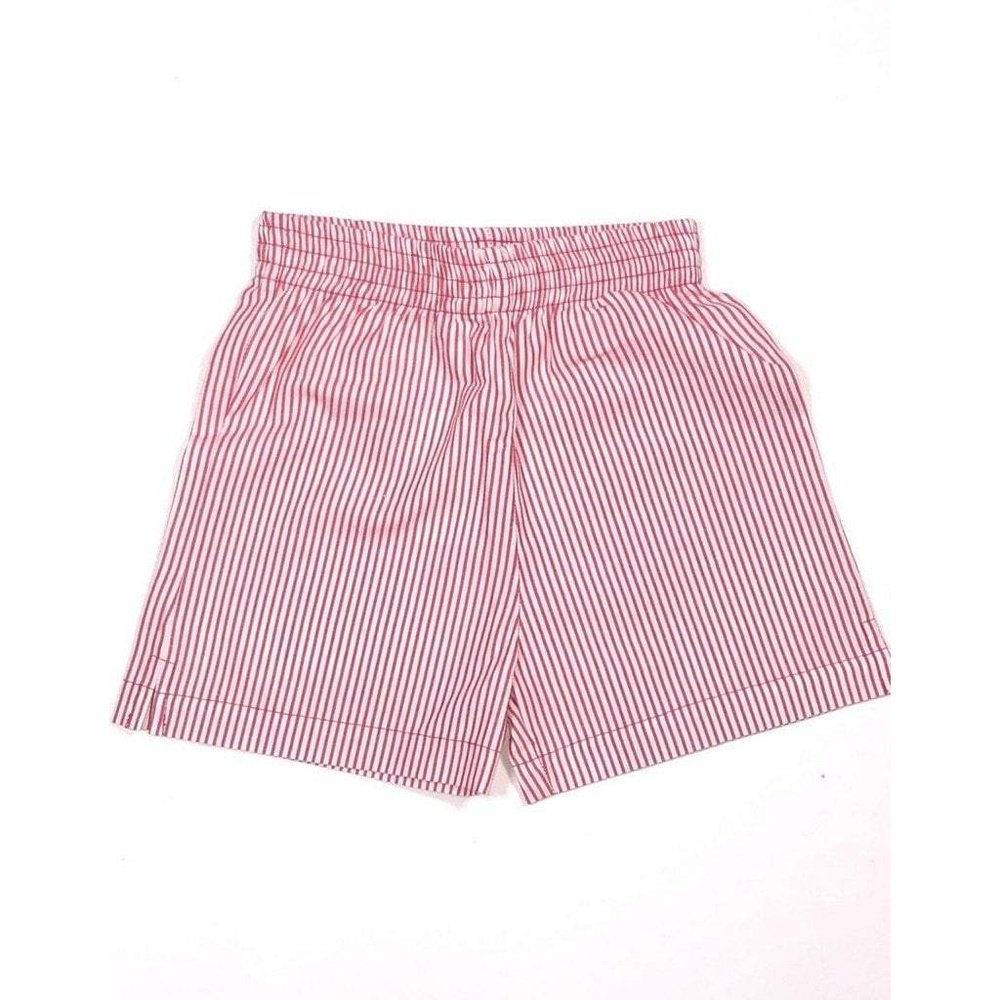 AcvisaLuigi Kids by Acvisa Boys Red Stripe Seersucker ShortBabysupermarket