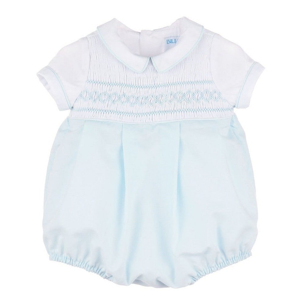 Luli & Me Classic Smock Boy Bubble Blue