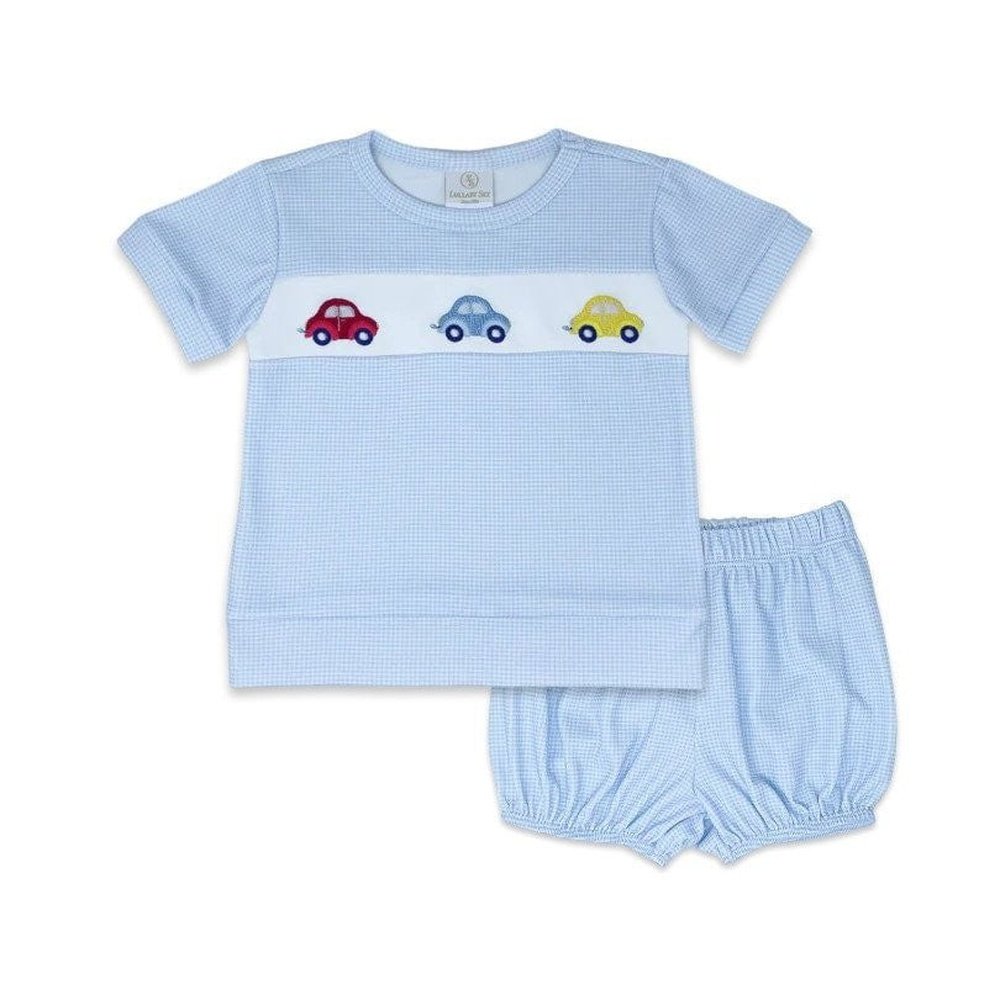 Lullaby Set Apparel 9 Mo / Blue Lullaby Set Bayou Bloomer Set Car