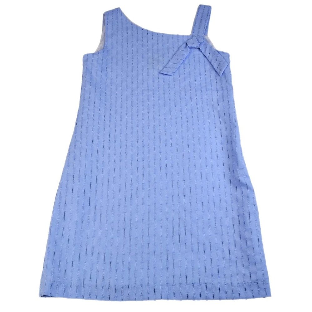 Maggie Breen Apparel 7 / Blue Maggie Breen Blue Eyelet One Shoulder Dress