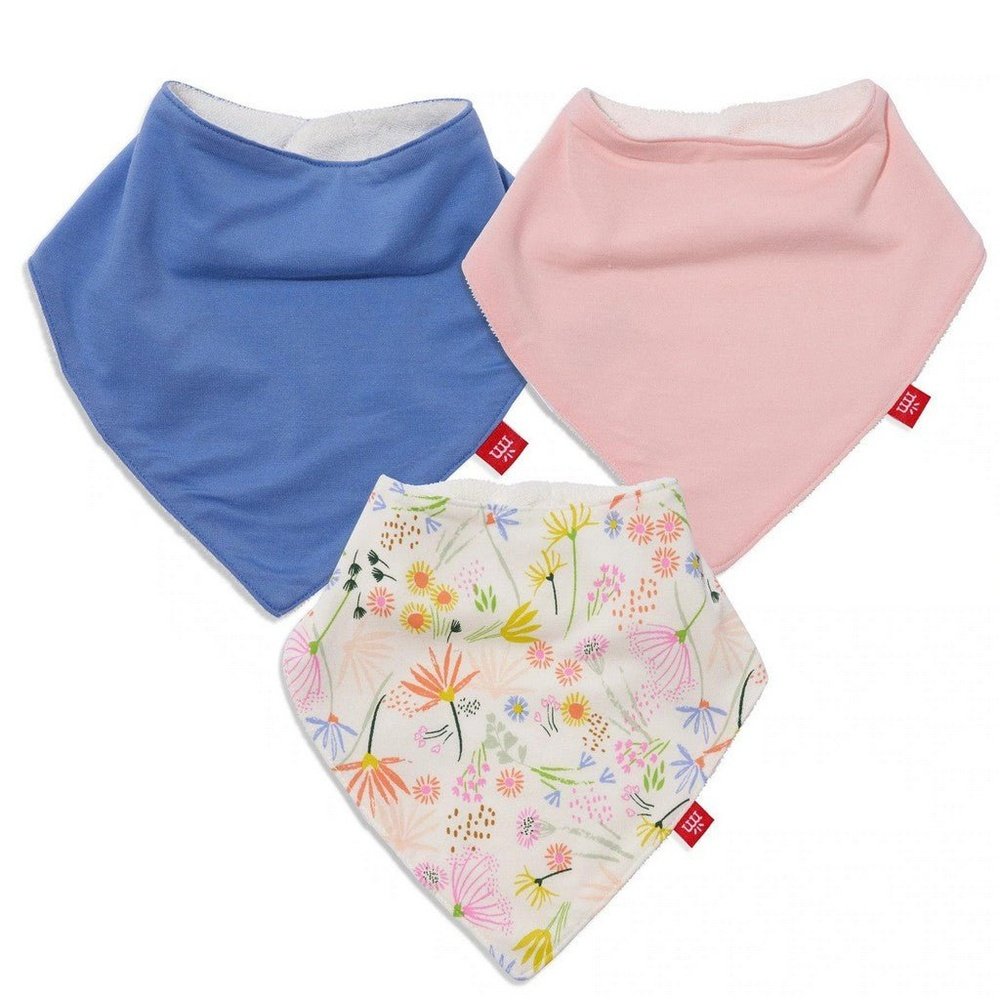 Magnetic Me Poet's Meadow Modal Magnetic Bandana Bibs 3 Pack