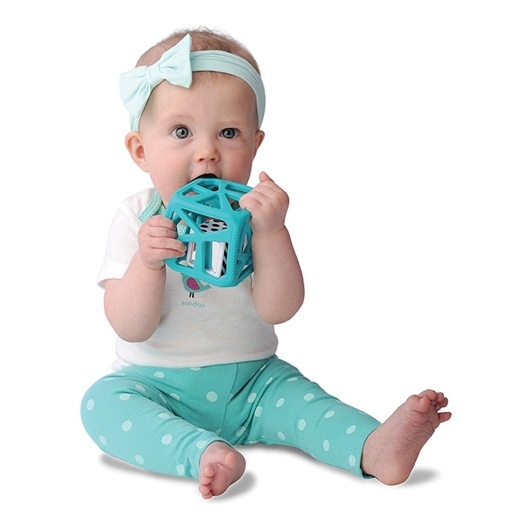 Malarkey Kids Chew Cube Silicone Rattle Teether