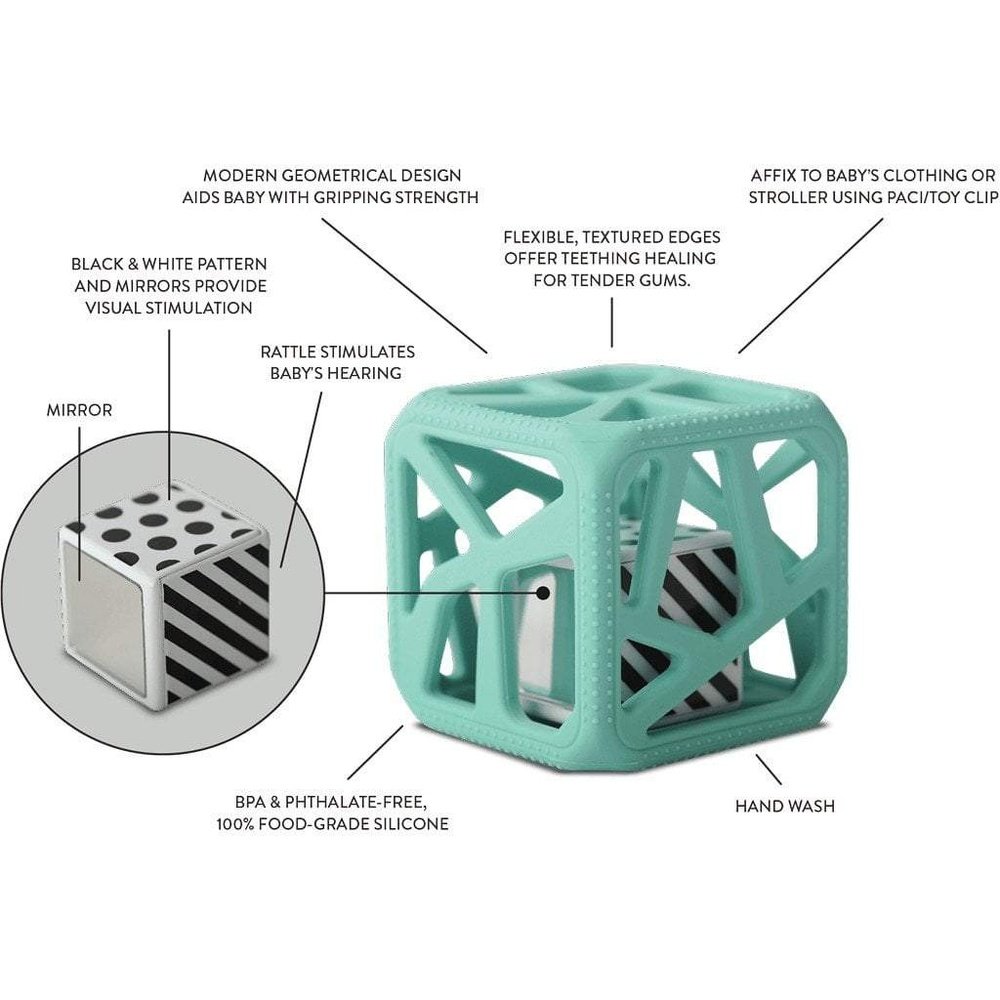 Malarkey Kids Chew Cube Silicone Rattle Teether