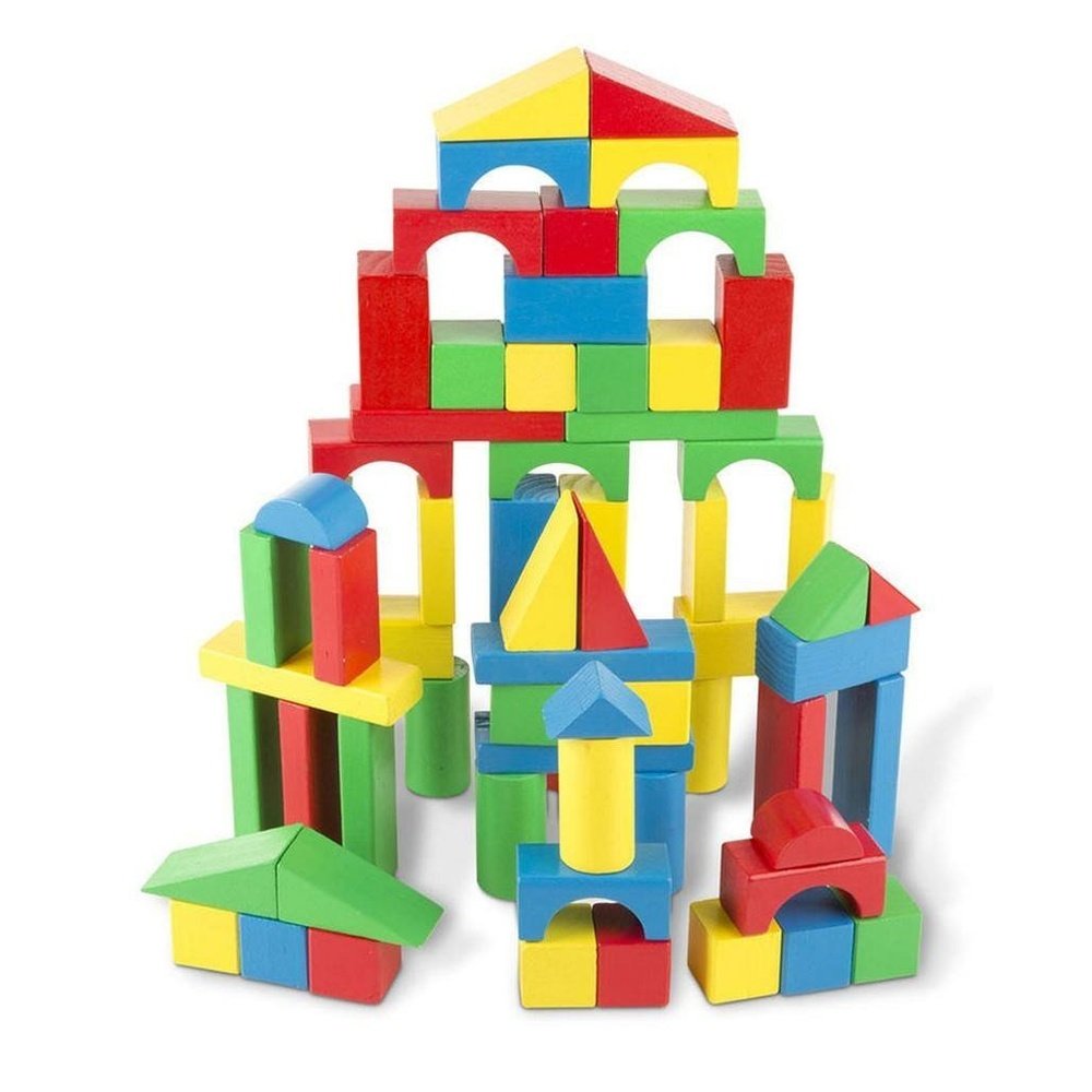 Melissa & Doug 100 Wood Blocks Play Set