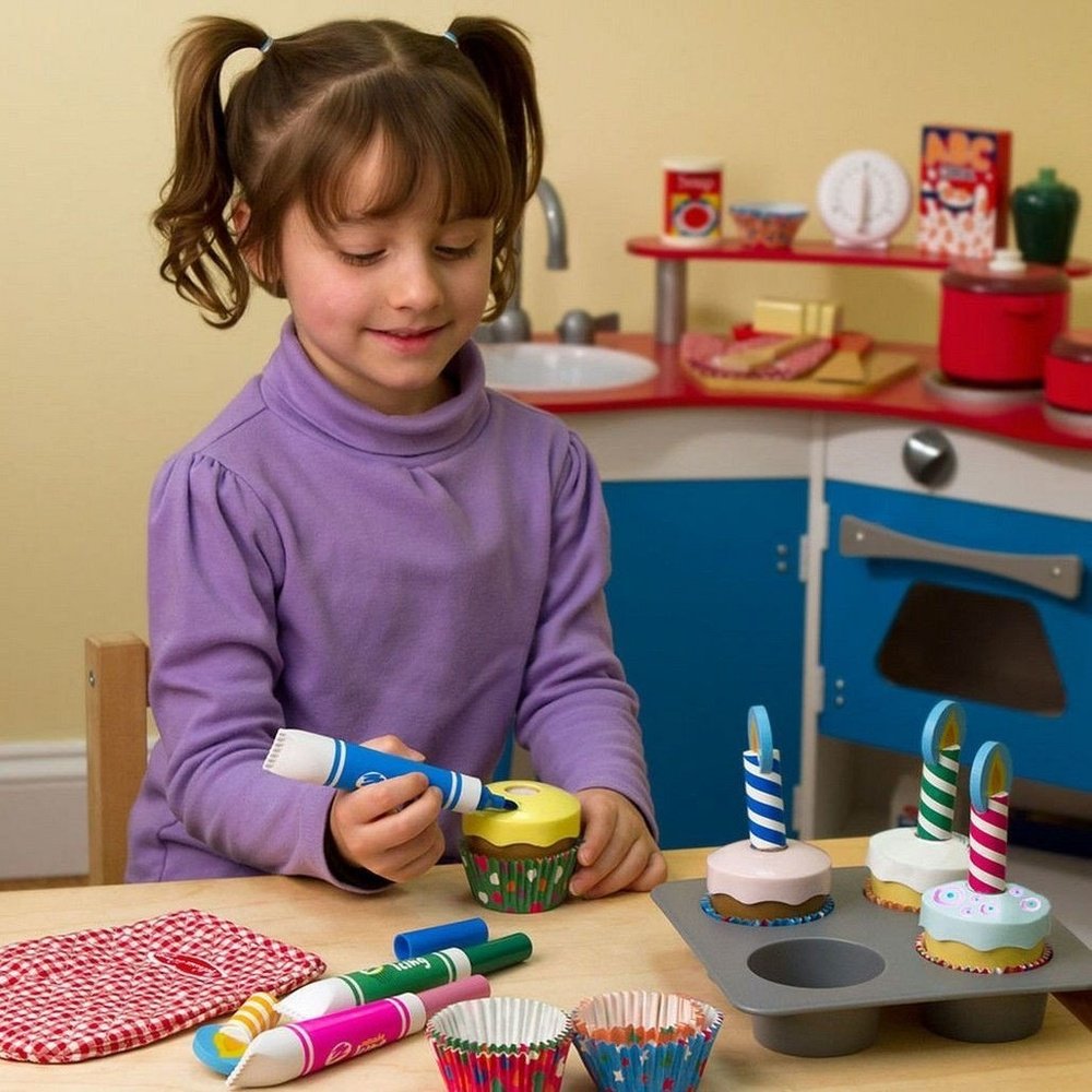 Melissa & Doug Bake & Decorate Cupcake Set