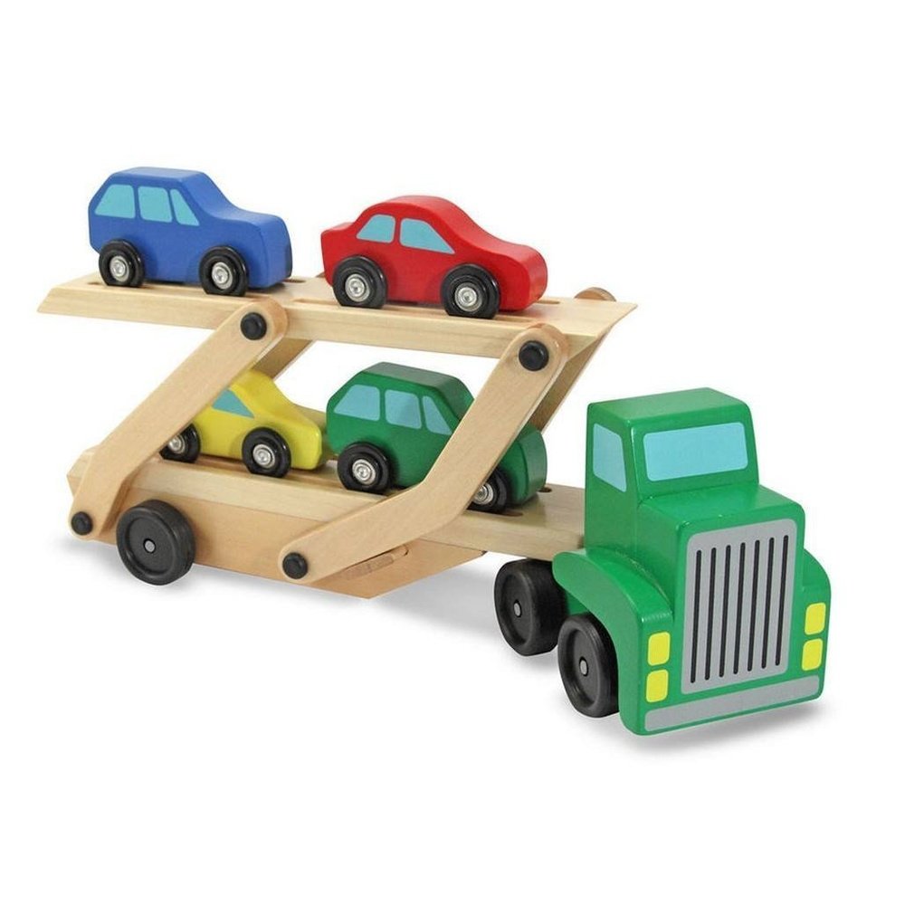 Melissa & Doug Car Carrier Wooden Vehicle Play Set