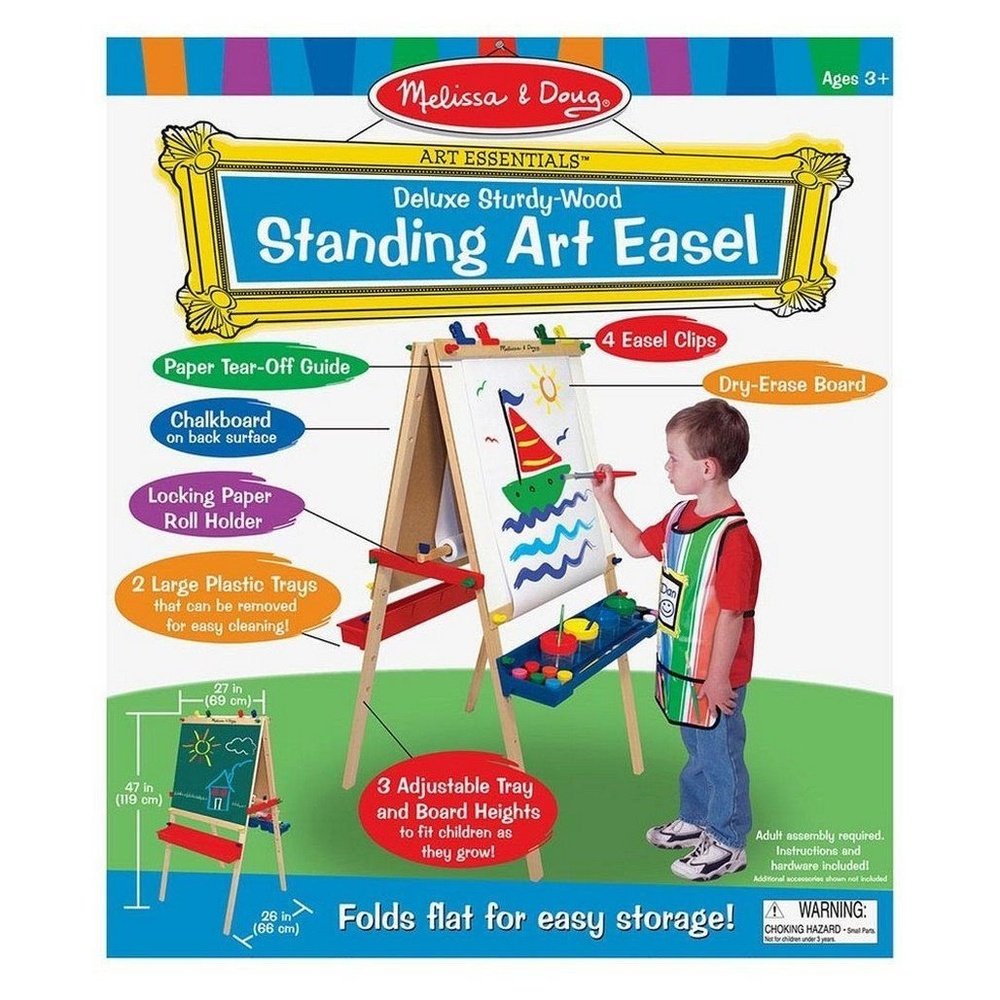 Melissa & Doug Deluxe Wooden Standing Art Easel