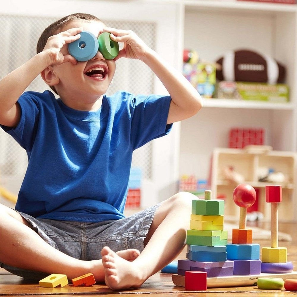 Melissa & Doug Geometric Stacker Toy