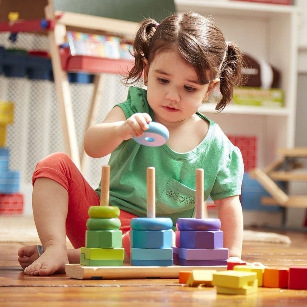 Melissa & Doug Geometric Stacker Toy