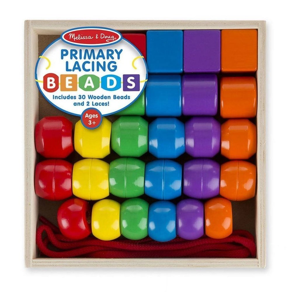 Melissa & Doug Primary Lacing Beads Developmental Toy