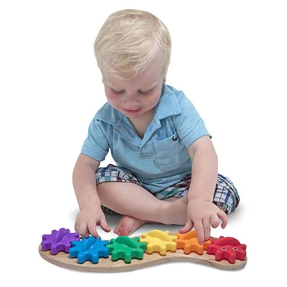 Melissa & Doug Rainbow Caterpillar Gear Wooden Toy