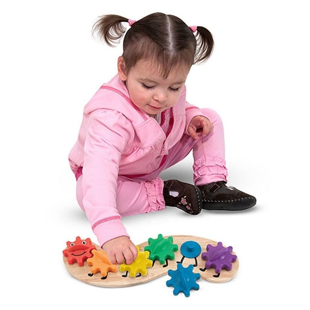 Melissa & Doug Rainbow Caterpillar Gear Wooden Toy