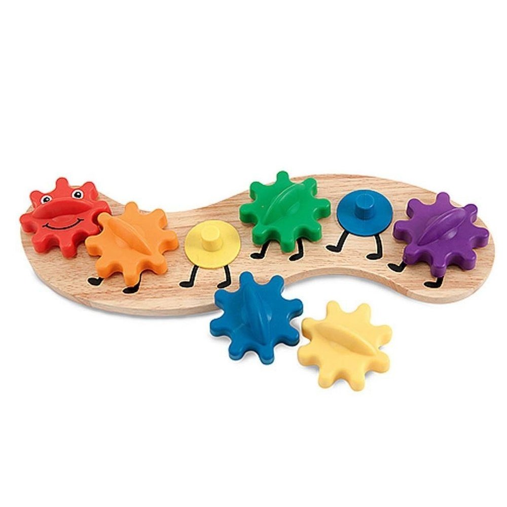 Melissa & Doug Rainbow Caterpillar Gear Wooden Toy