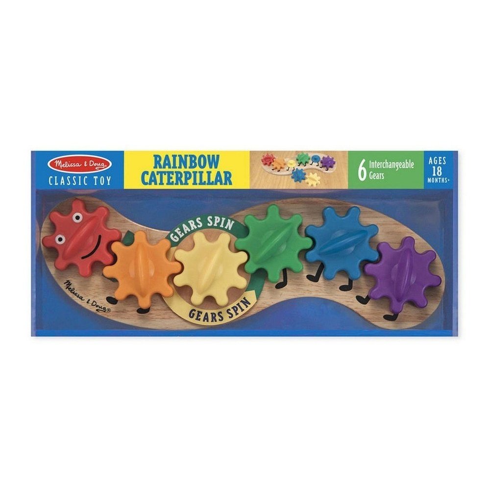 Melissa & Doug Rainbow Caterpillar Gear Wooden Toy