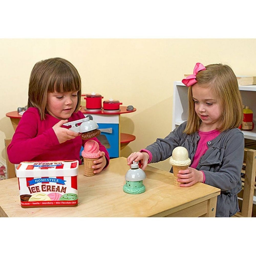 Melissa & Doug Scoop & Stack Ice Cream Cone Wooden Play Food