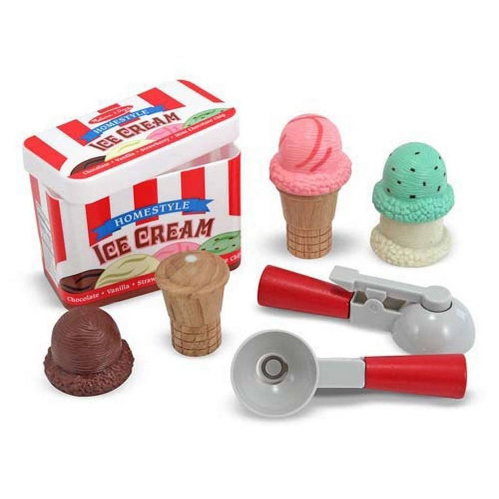 Melissa & Doug Scoop & Stack Ice Cream Cone Wooden Play Food
