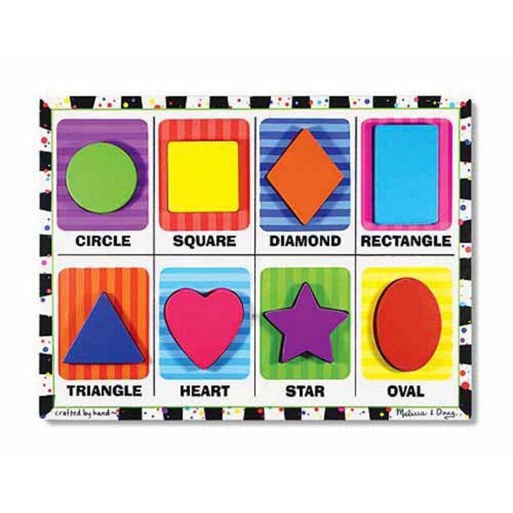 Melissa & Doug Shapes Wooden Chunky Puzzle